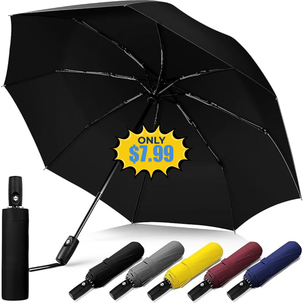 Windproof Travel Umbrella Deal: Save 38% at Amazon