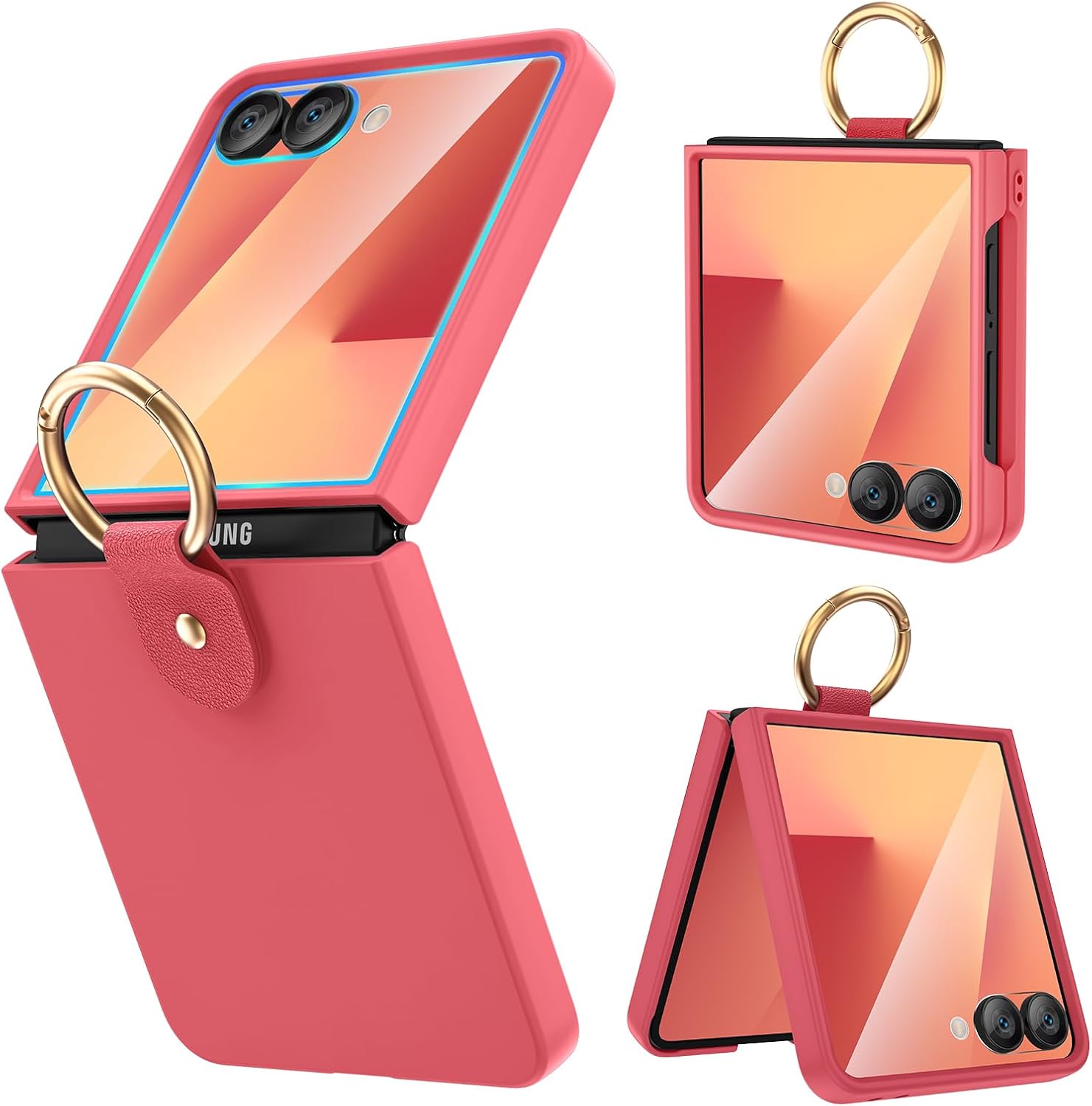 Ruky for Samsung Z Flip 7 Case with Ring, Ultra Slim Hard PC deal at Amazon