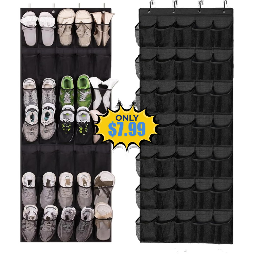 Over The Door Shoe Organizer, 35 Pockets Deal at Amazon: Save with Promo Code