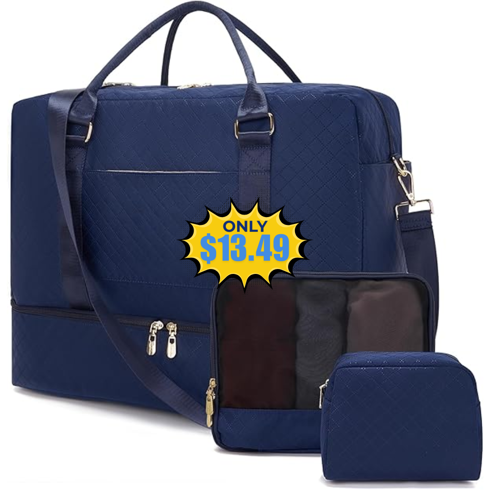 Travel Duffle Bag 3pc Set Deal at Amazon