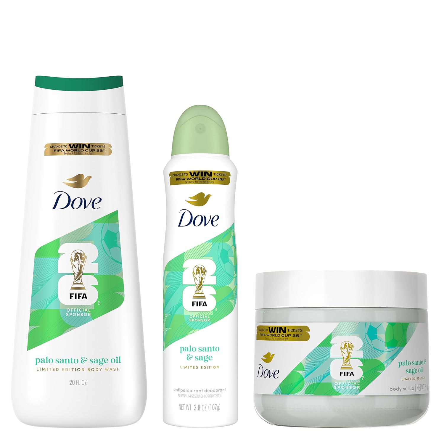 Dove FIFA World Cup 2026 Limited Edition Hydrating Regimen 3-Pack at Amazon