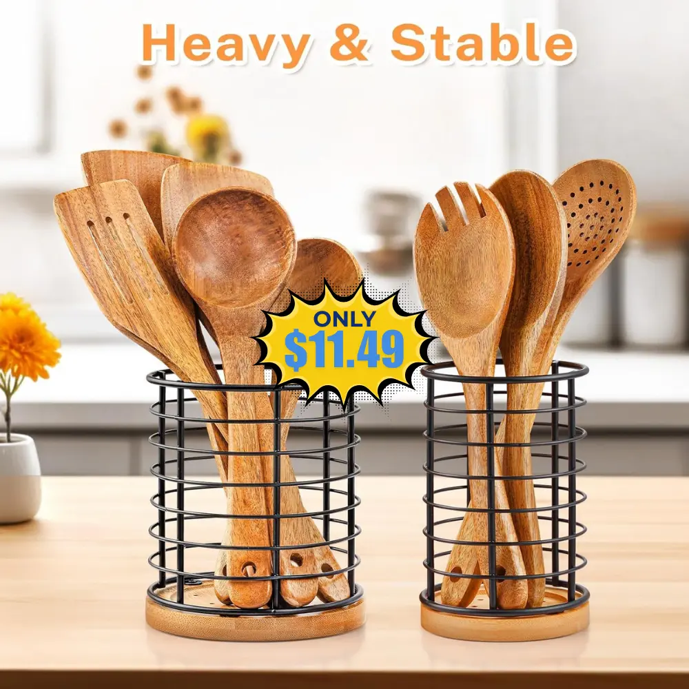 Hunnycook 2-Piece Utensil Holders Deal at Amazon: Promo Code C8XNTSQY