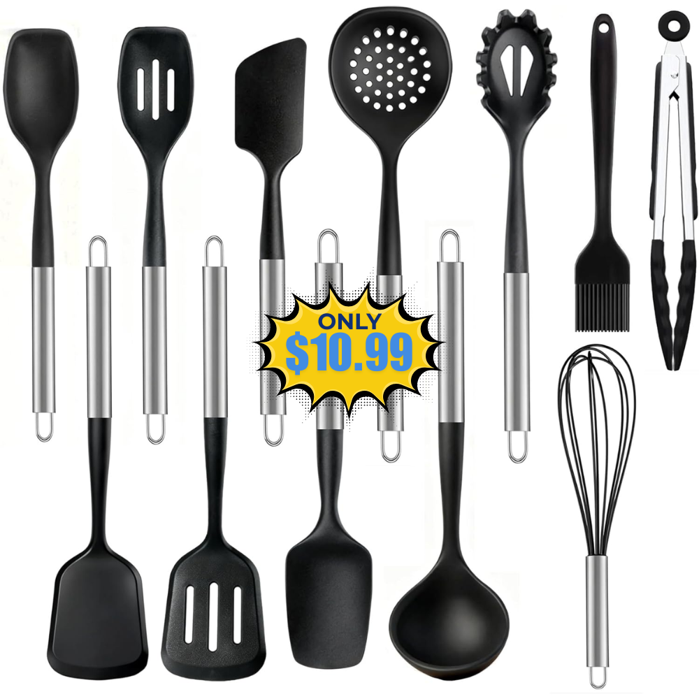 12PCS Kitchen Utensil Set Deal at Amazon: Save with Promo Code