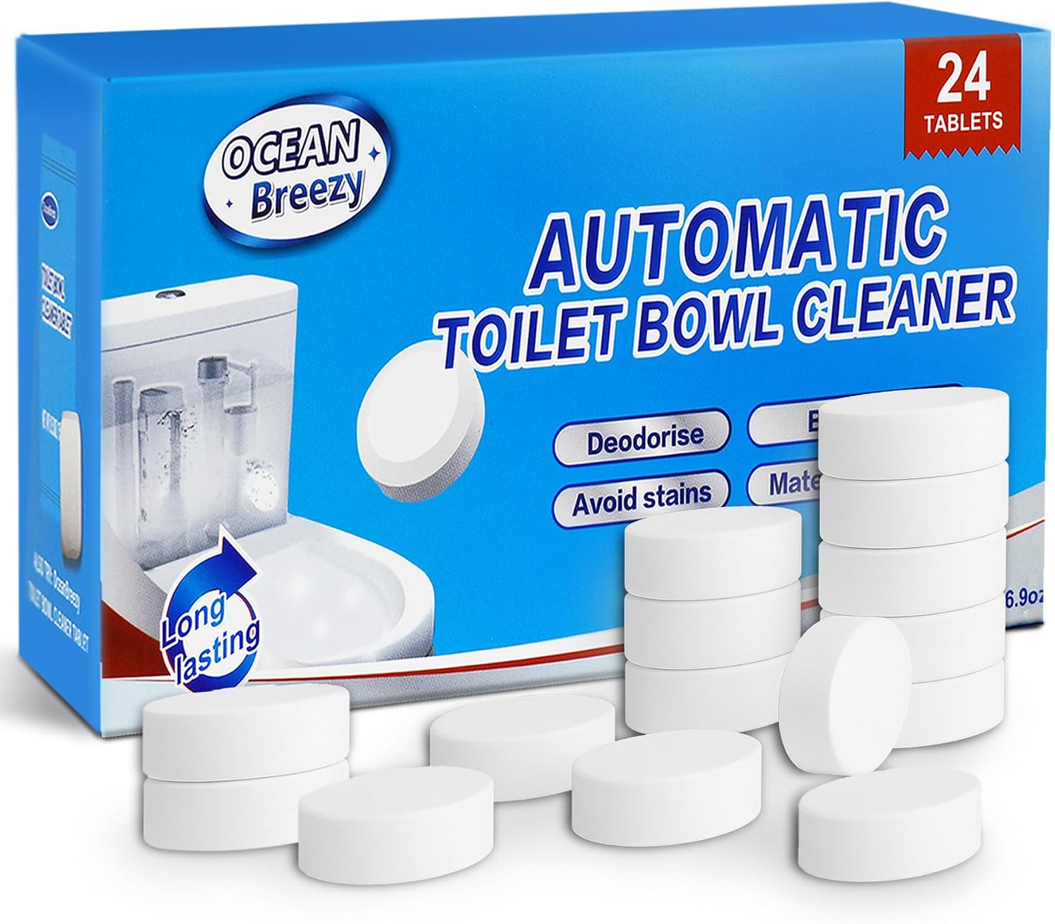 Automatic Toilet Bowl Cleaner Tablets 24-Pack Just deal at Amazon