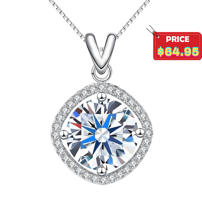 5 Carat Moissanite Pendant Necklace Deal: Save 50% at Amazon