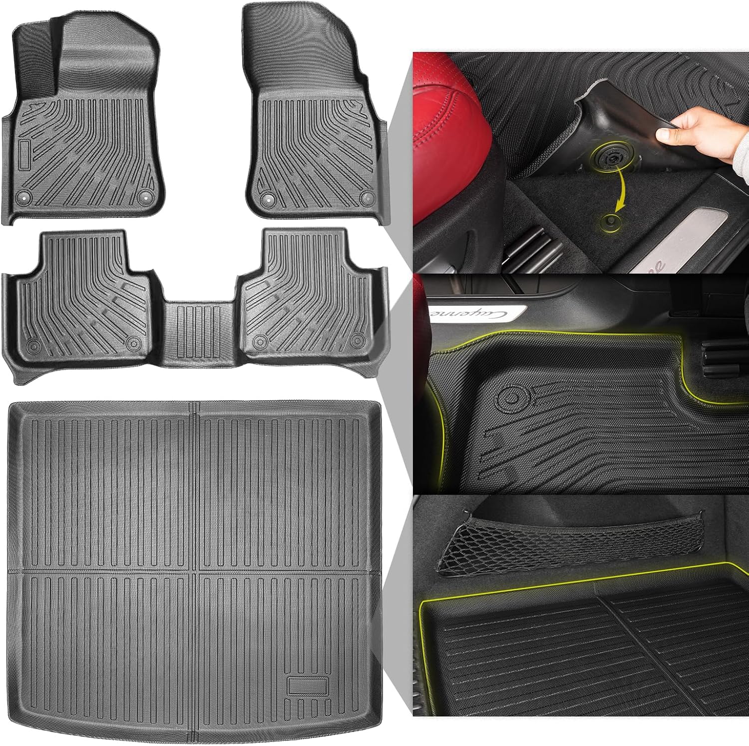QQARORSUN Porsche Cayenne Floor Mats 2019-2025, All-Weather deal at Amazon