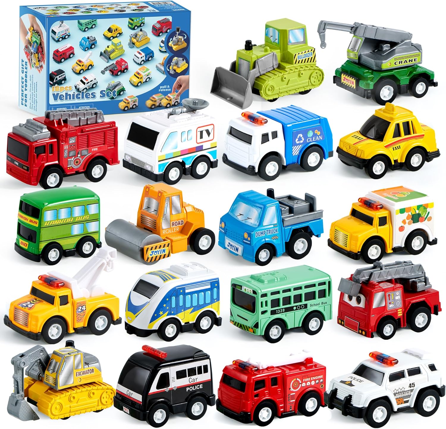 JOYIN 18 Pcs Pull Back City Cars Only $15.99 (Reg. $24.99) at Amazon