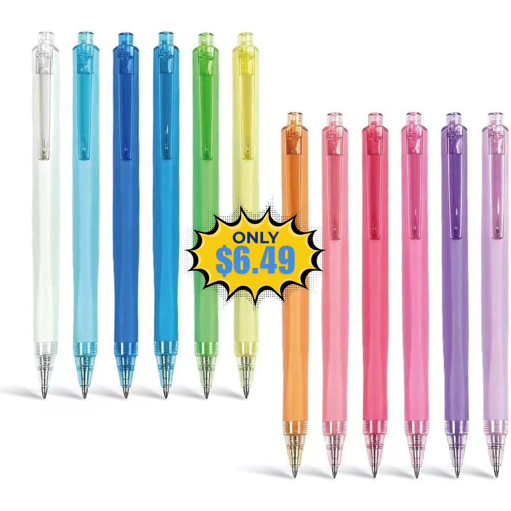 12PCS Acrylic Gel Pens Deal: Use Promo Code UVU6Z8UT