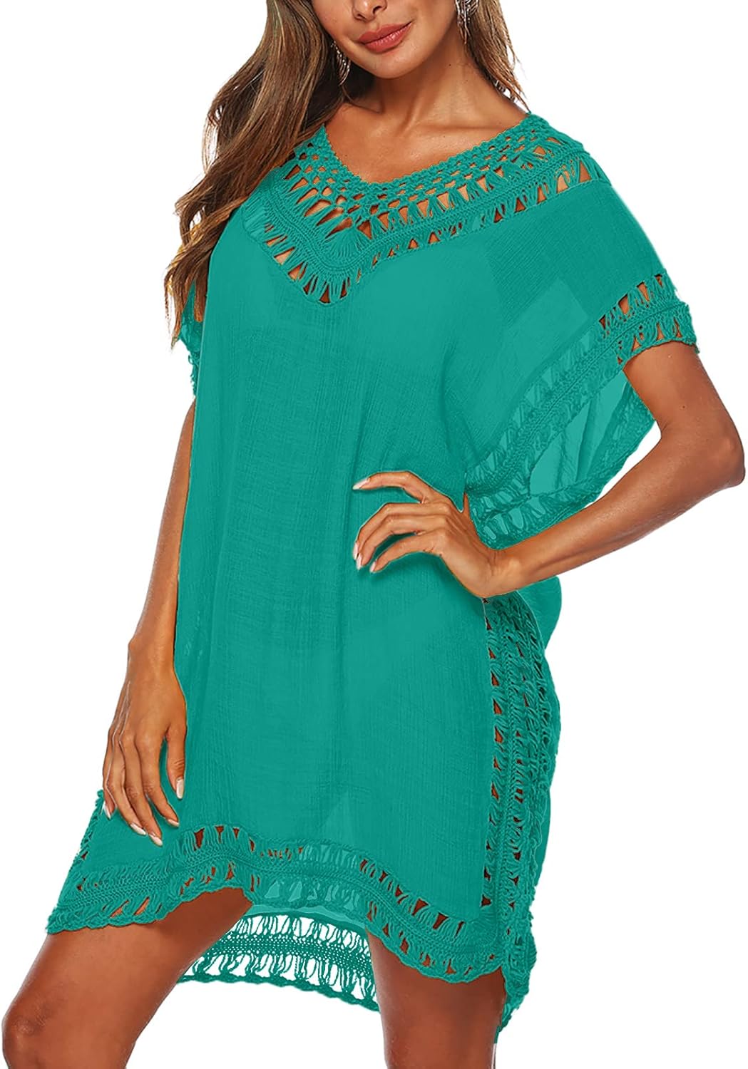 Cysincos Womens Swimsuit Cover Up Hollow Out Only $21.58 at Amazon