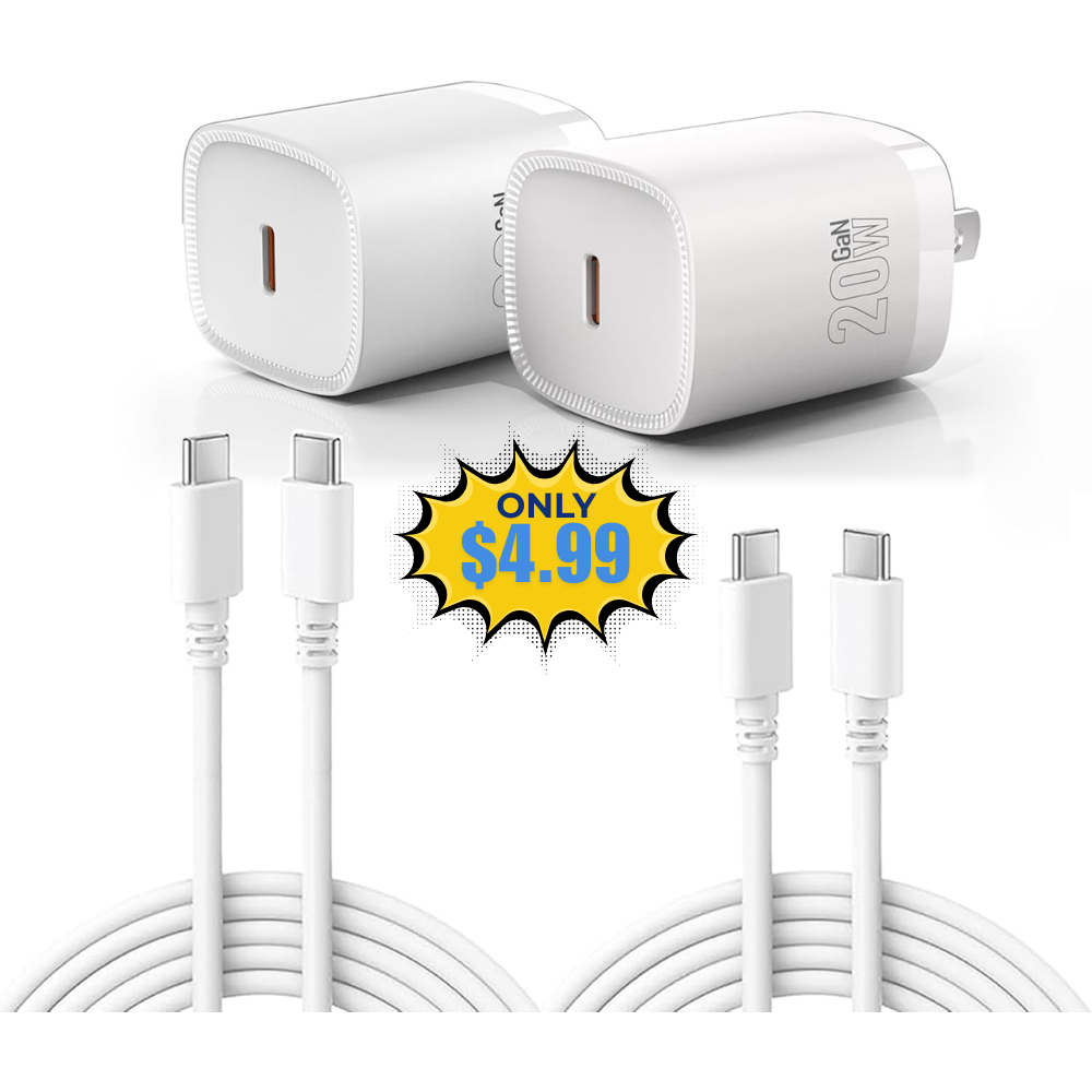 2-Pack 20W USB-C PD Fast Charging Block Deal at Amazon: Save with Promo Code