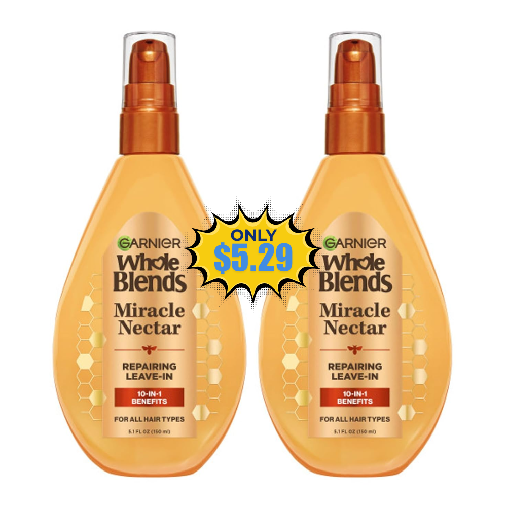 Garnier Whole Blends Miracle Nectar 10-in-1 Deal: Save 65% at Amazon