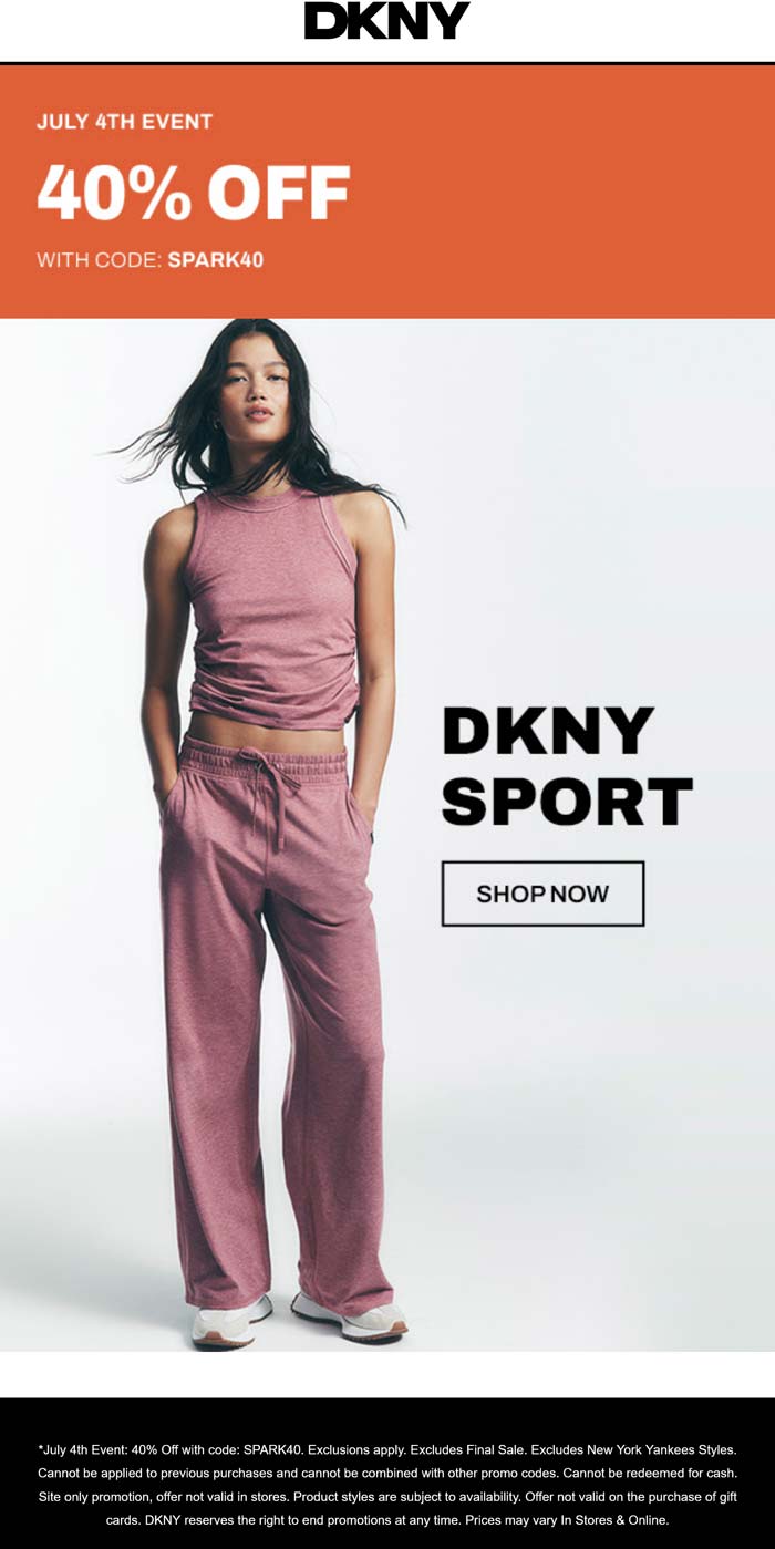 40% off deal at DKNY