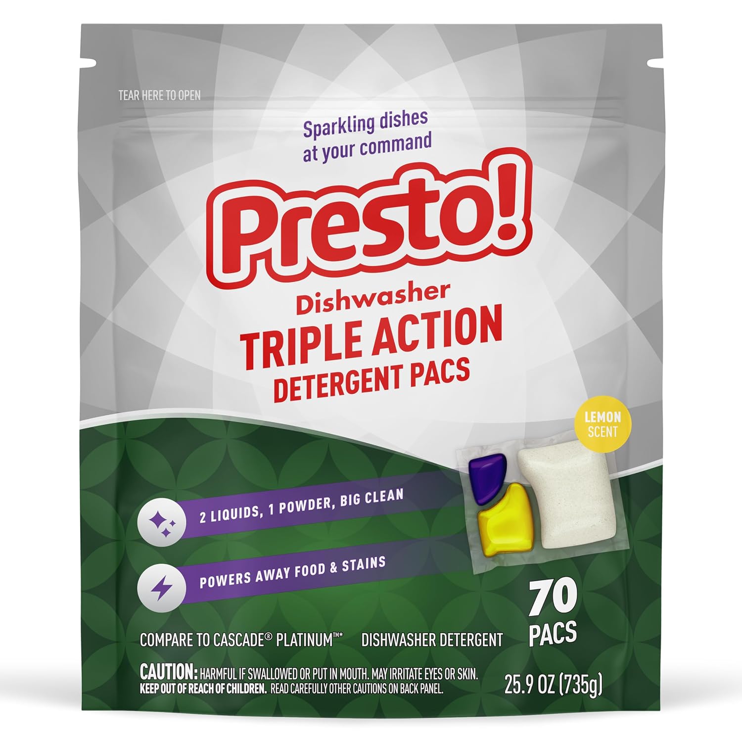 Presto Dishwasher Pacs 70-Count Just Only $9.49 (Reg. $16) at Amazon