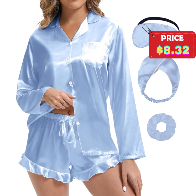 Satin Pajama Set Deal: Save 30% at Amazon