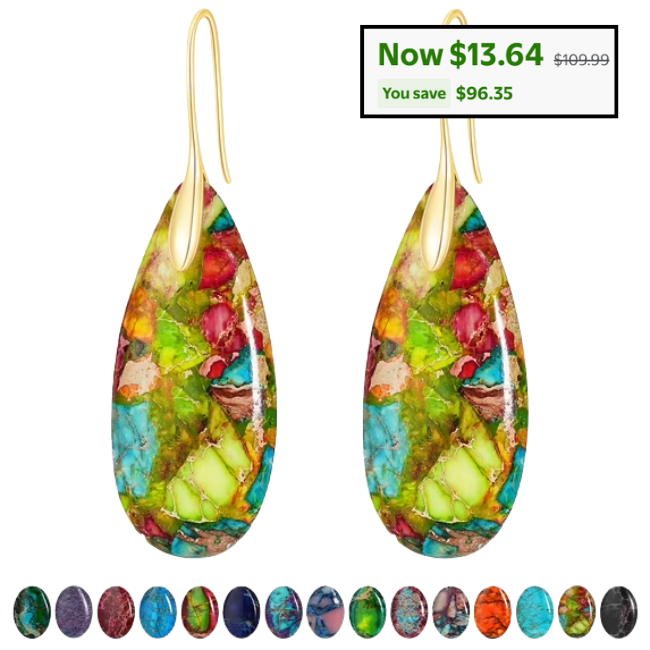 18K Gold Plated Drop Earrings Deal: Save $96.35 at Walmart