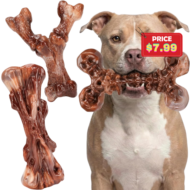 3-Pack Indestructible Dog Chew Toys Deal: Save 50% at Amazon