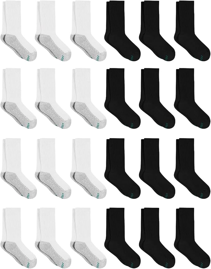 24 Pairs Hanes Boys Socks Deal at Amazon