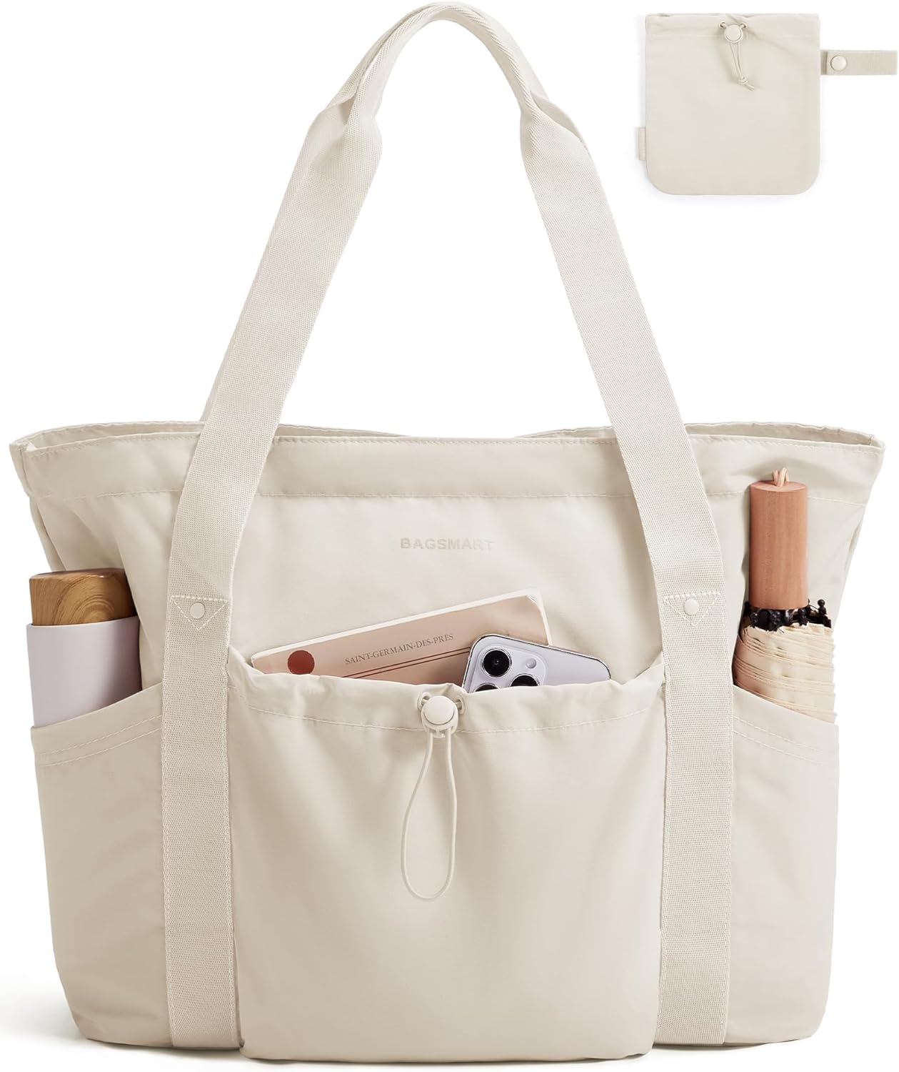BAGSMART Foldable Tote Bag with Drawstring Only $22.99 at Amazon