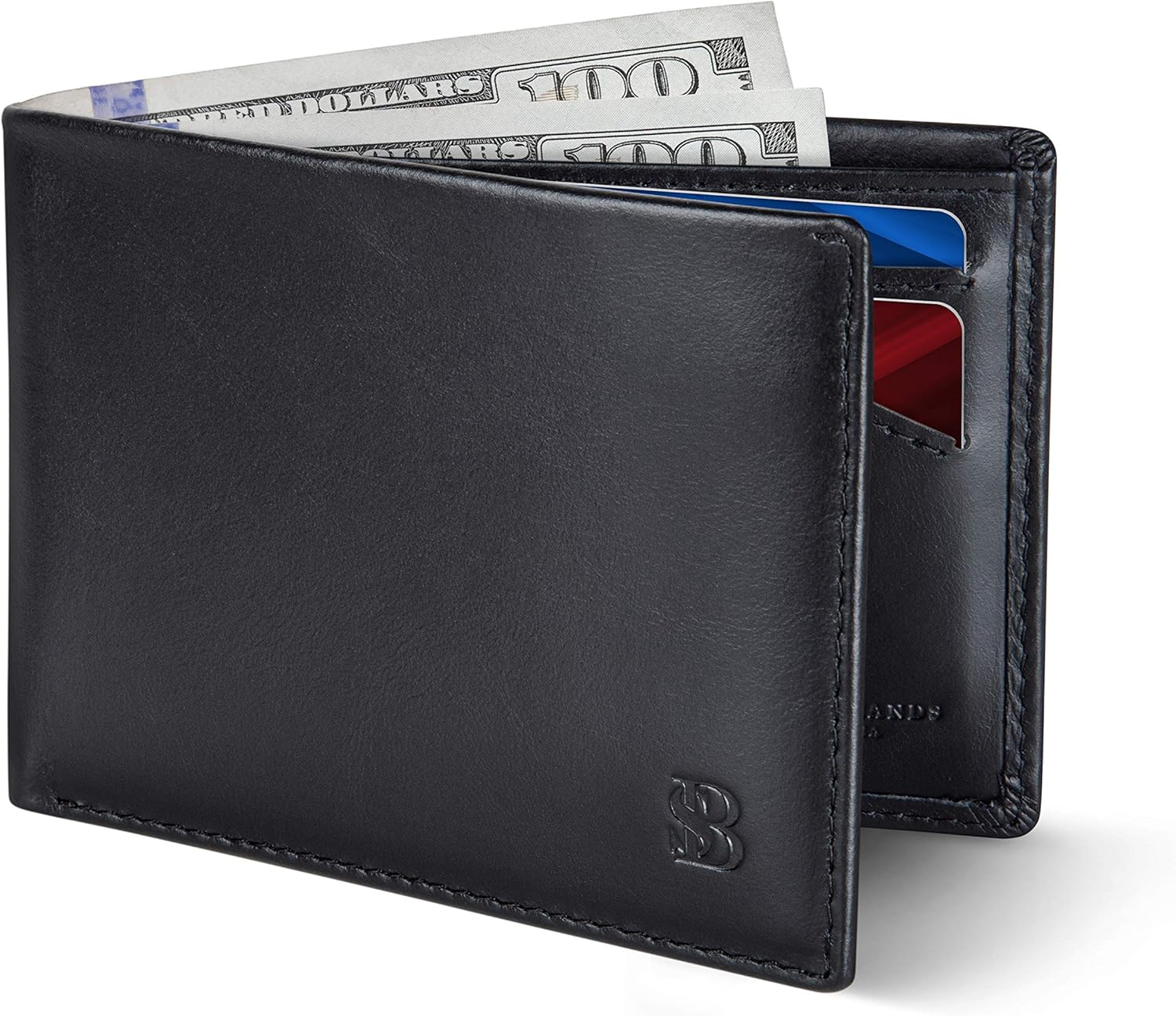 SERMAN BRANDS Mens Slim Bifold Wallet RFID Only $24.95 at Amazon