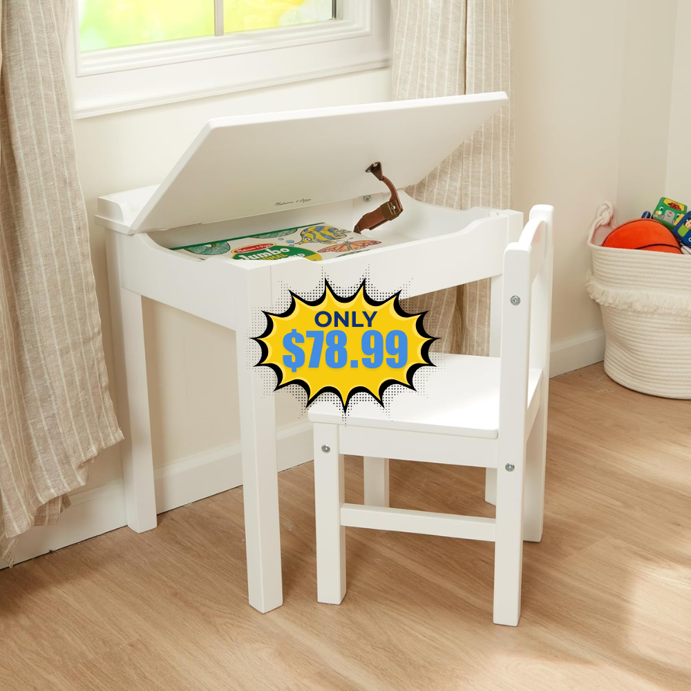 Wooden Child’s Lift-Top Desk & Chair Deal: Save 49% at Amazon