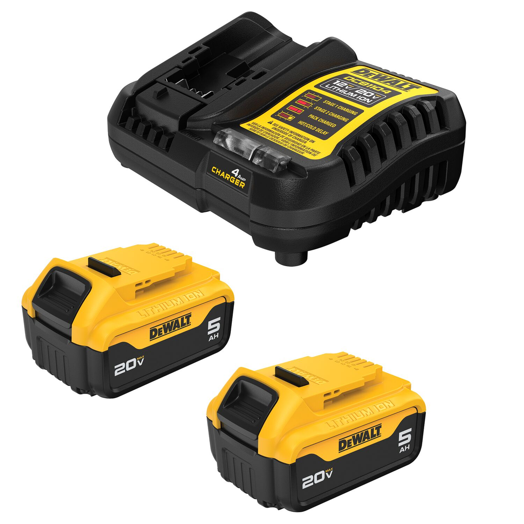 2-Pk DEWALT 20V MAX Lithium-Ion 5.0Ah Only $89 at Fastenersinc