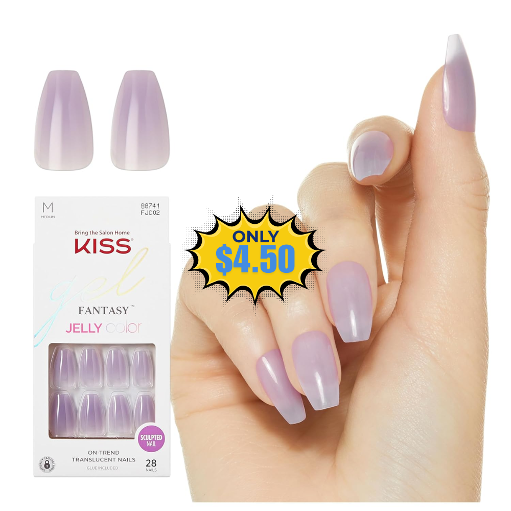 KISS Gel Fantasy, Press On Nails Deal: Save 50% at Amazon