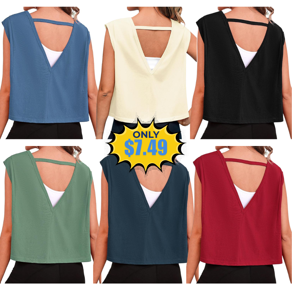 Quenteen Women Cropped Tank Tops Promo at Amazon
