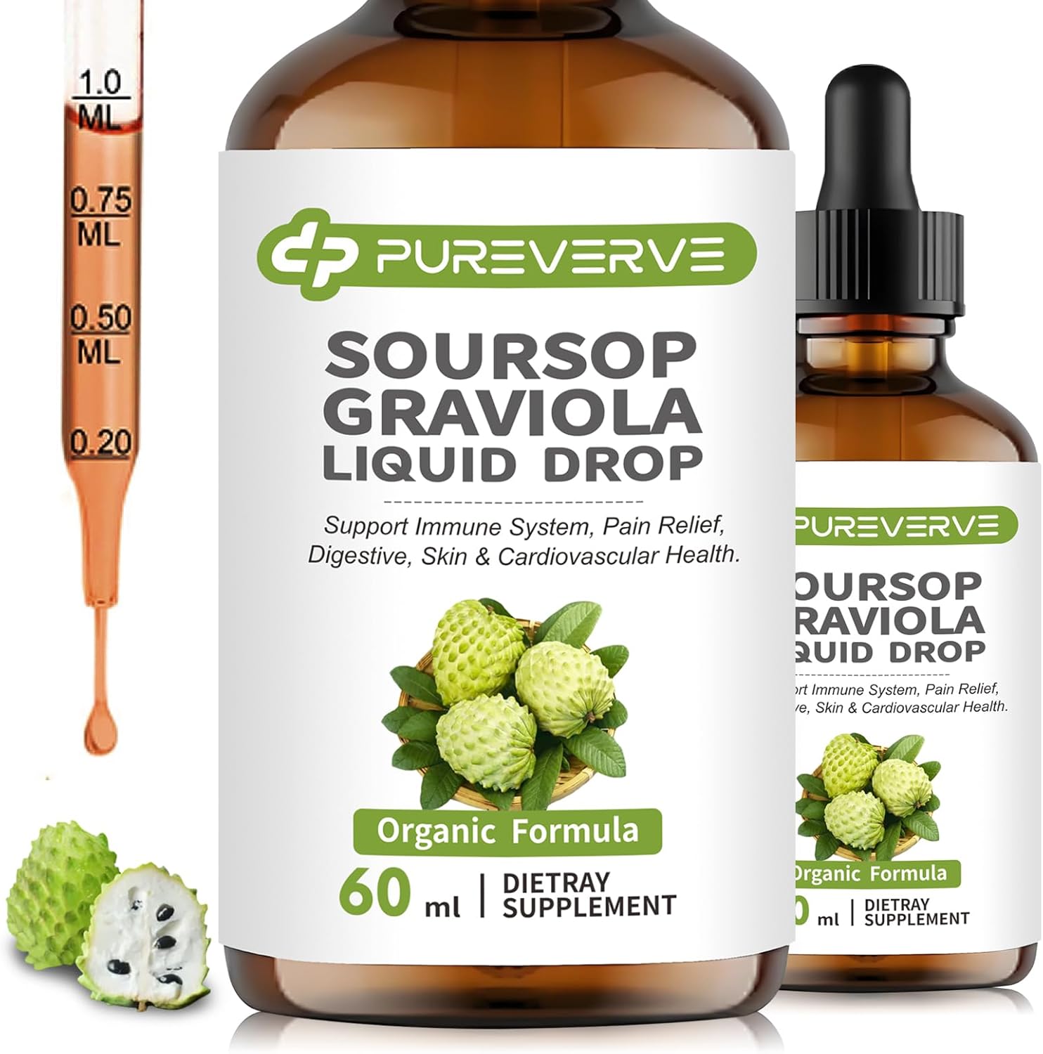 Pureverve Soursop Graviola Liquid Drop for Cell Support & Re deal at Amazon