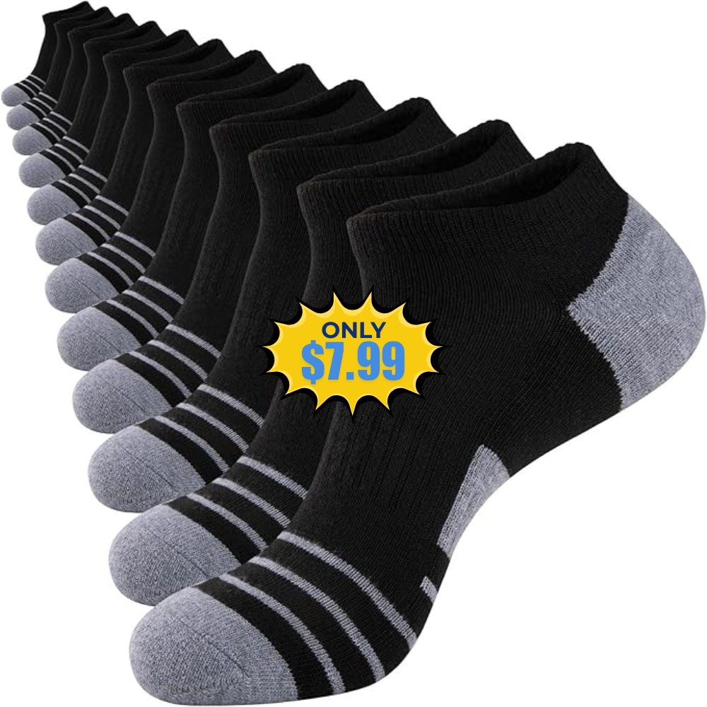 COOVAN 12 Pack Mens Socks Deal: Save 43% at Amazon