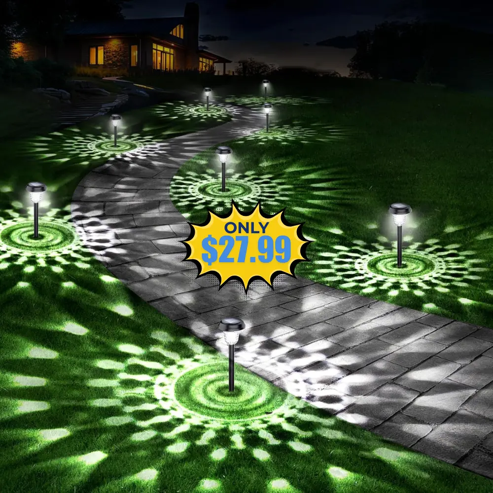 10-Pack Ultra Bright Solar Pathway Lights Deal: Save 50% at Amazon