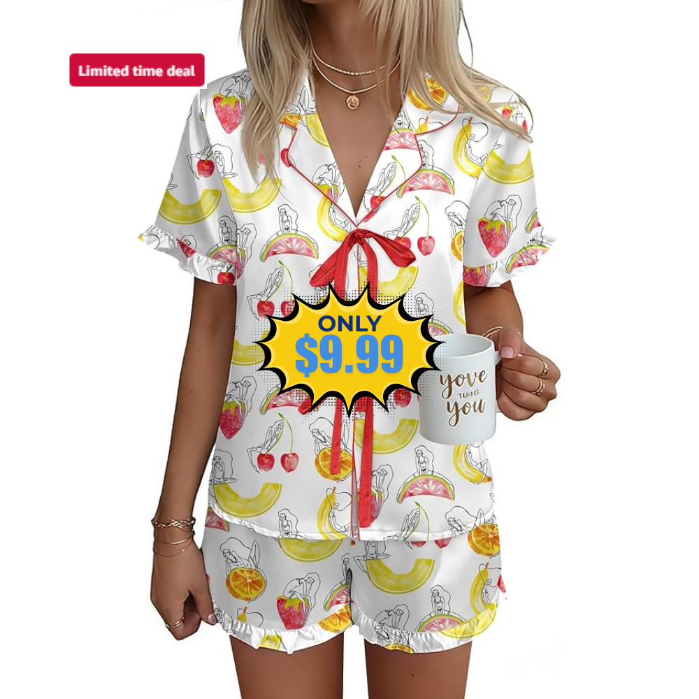 Ekouaer Satin Pajama Bow Front Tie Up Deal: Save 58% on Amazon