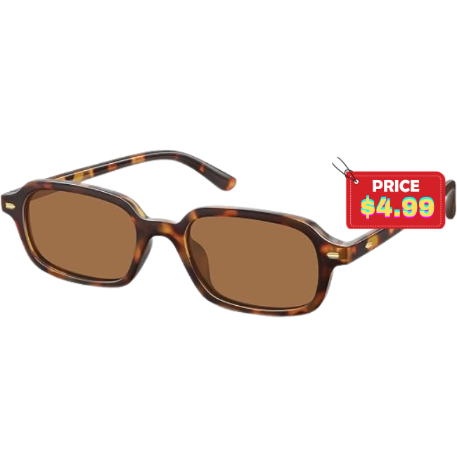 Trendy Polarized Rectangle Sunglasses Deal: Use Promo Code GTBM8FV5 at Amazon