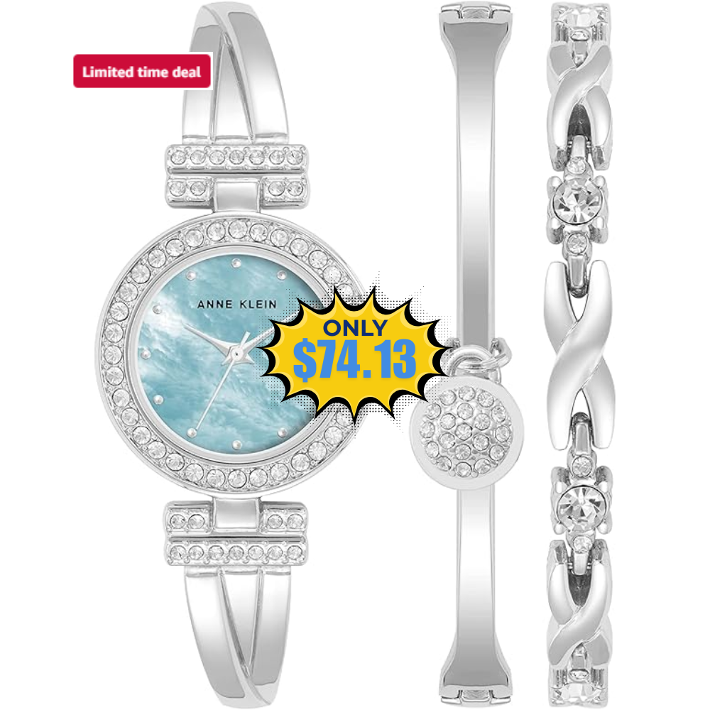 Anne Klein Bangle Watch & Bracelet Set: Save 55% at Amazon