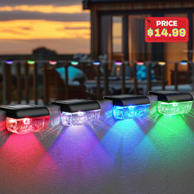 12 Pack Solar Deck Lights Deal: Save 50% at Amazon