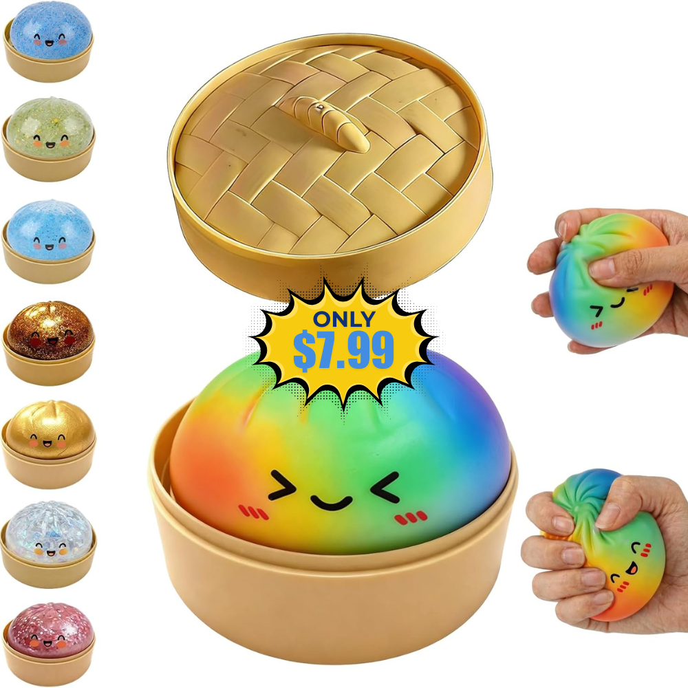 Shiny Dumpling Squishy Toy Deal: Save 53% at Amazon