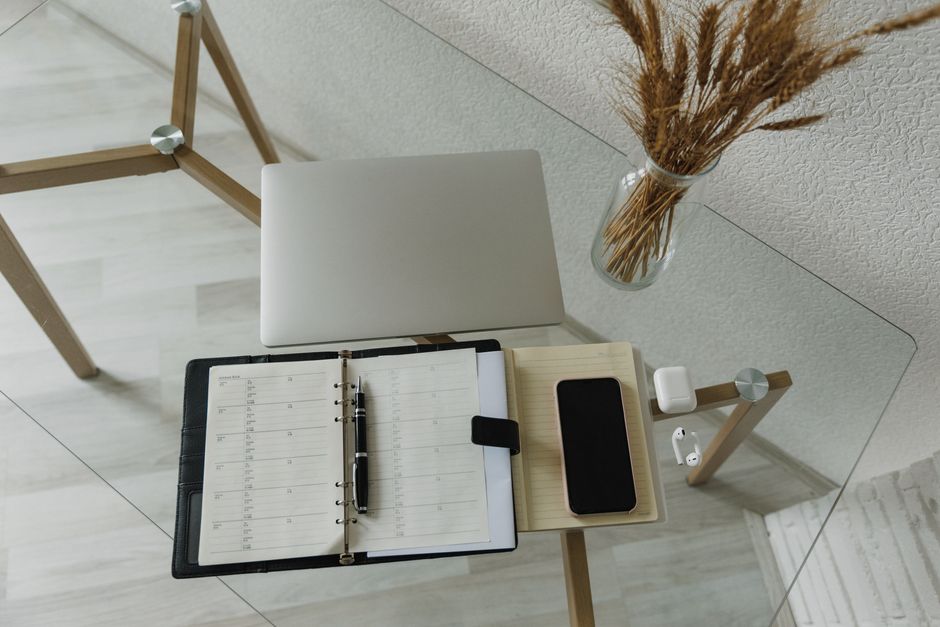 56″ Walker Edison Fulton Glass Top Desk Only $18.7 at Walkeredison