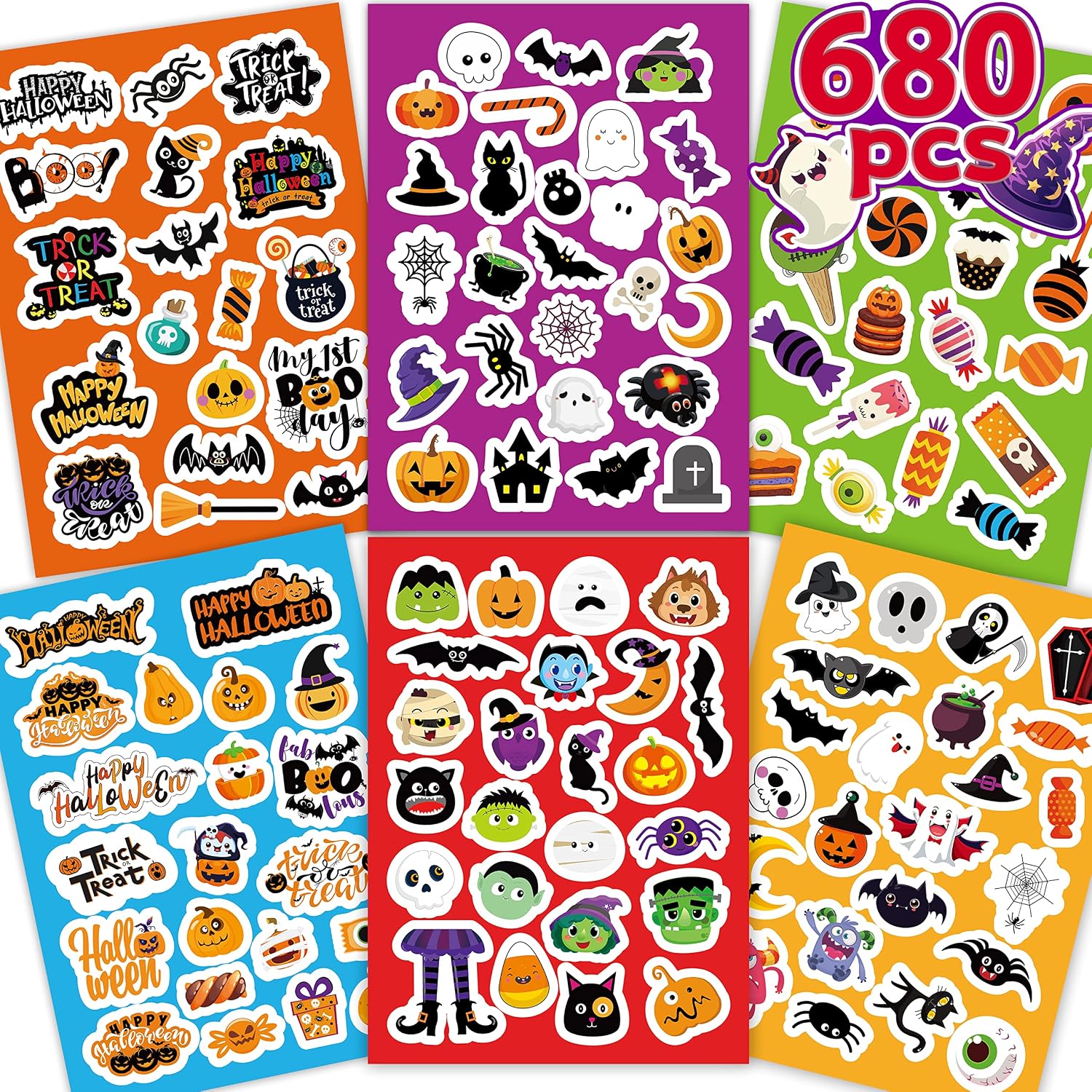 Halloween Stickers for Kids Adults 24 Sheets Only $5.99 at Amazon