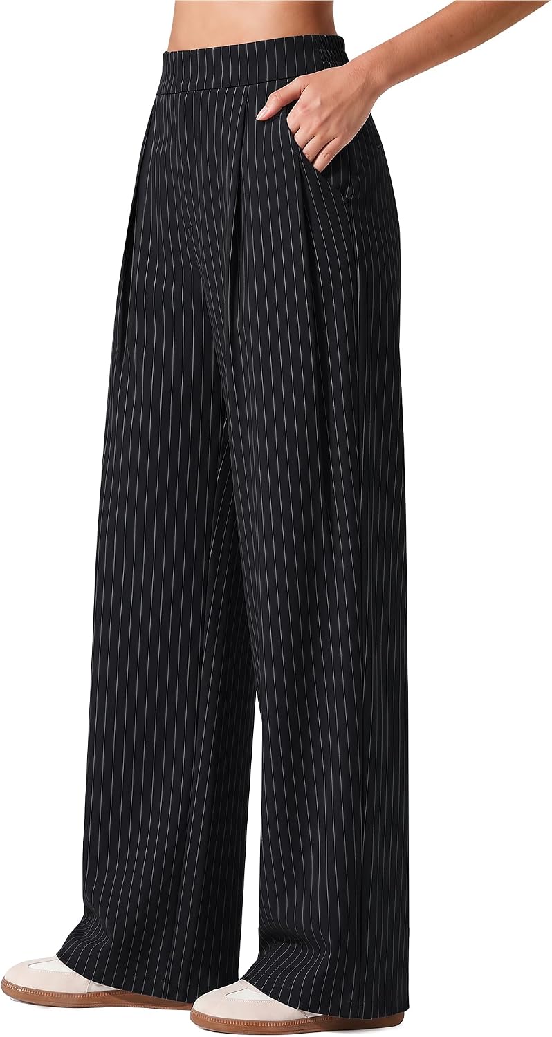 G4Free Black Work Pants for Women Wide Leg High Waisted Yoga deal at Amazon