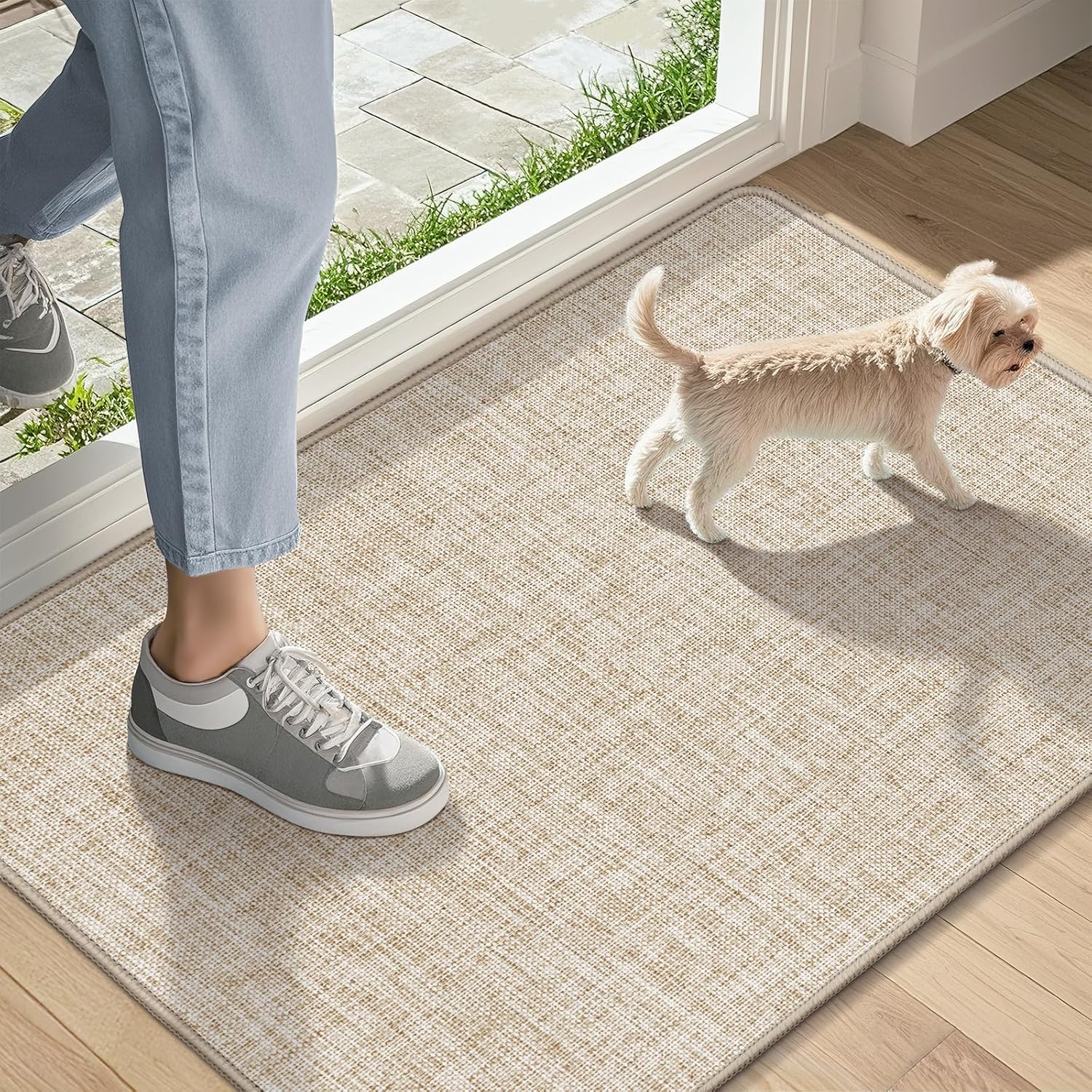 LEKEEPGO Ultra Thin Indoor Door Mat 17"x29", Low-Profile Doo deal at Amazon