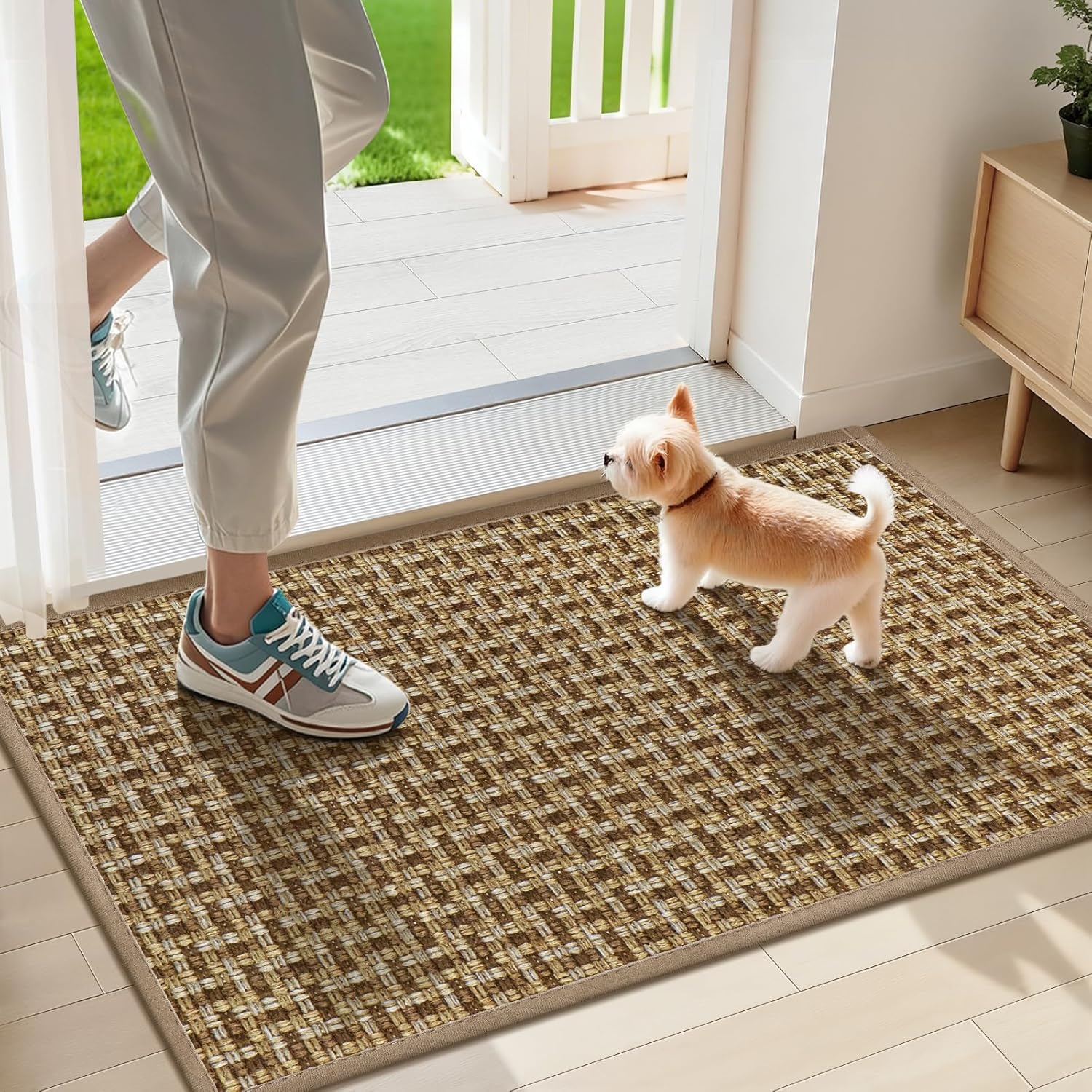 LEKEEPGO Door Mat Indoor Entrance 17"x29", Absorbent Indoor deal at Amazon