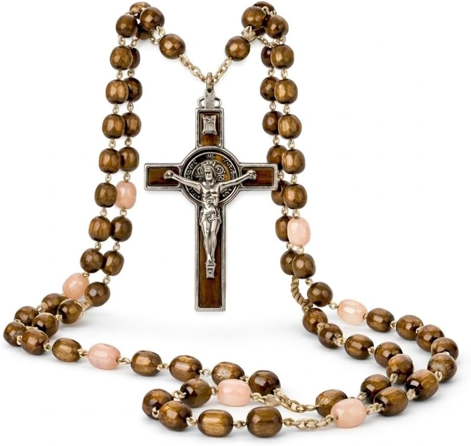 SANCTUM VERITAS Catholic Rosary Necklace | Large Bead Italia deal at Amazon