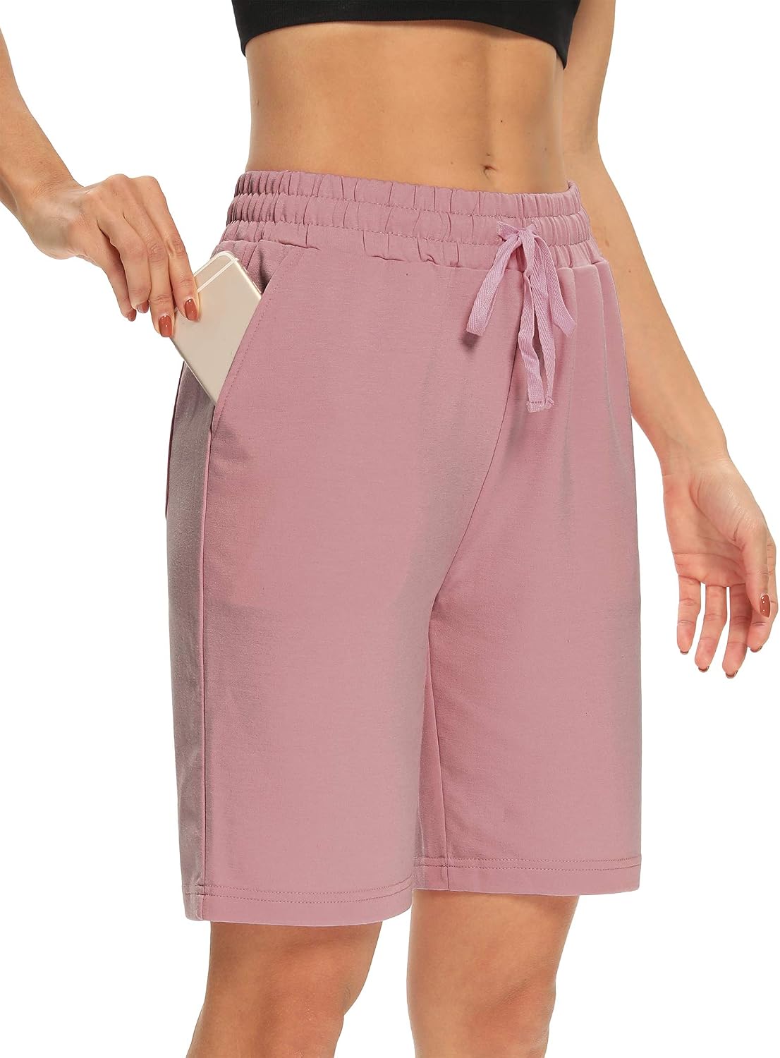 DIBAOLONG Womens Yoga Shorts Loose Comfy Drawstring Lounge B deal at Amazon