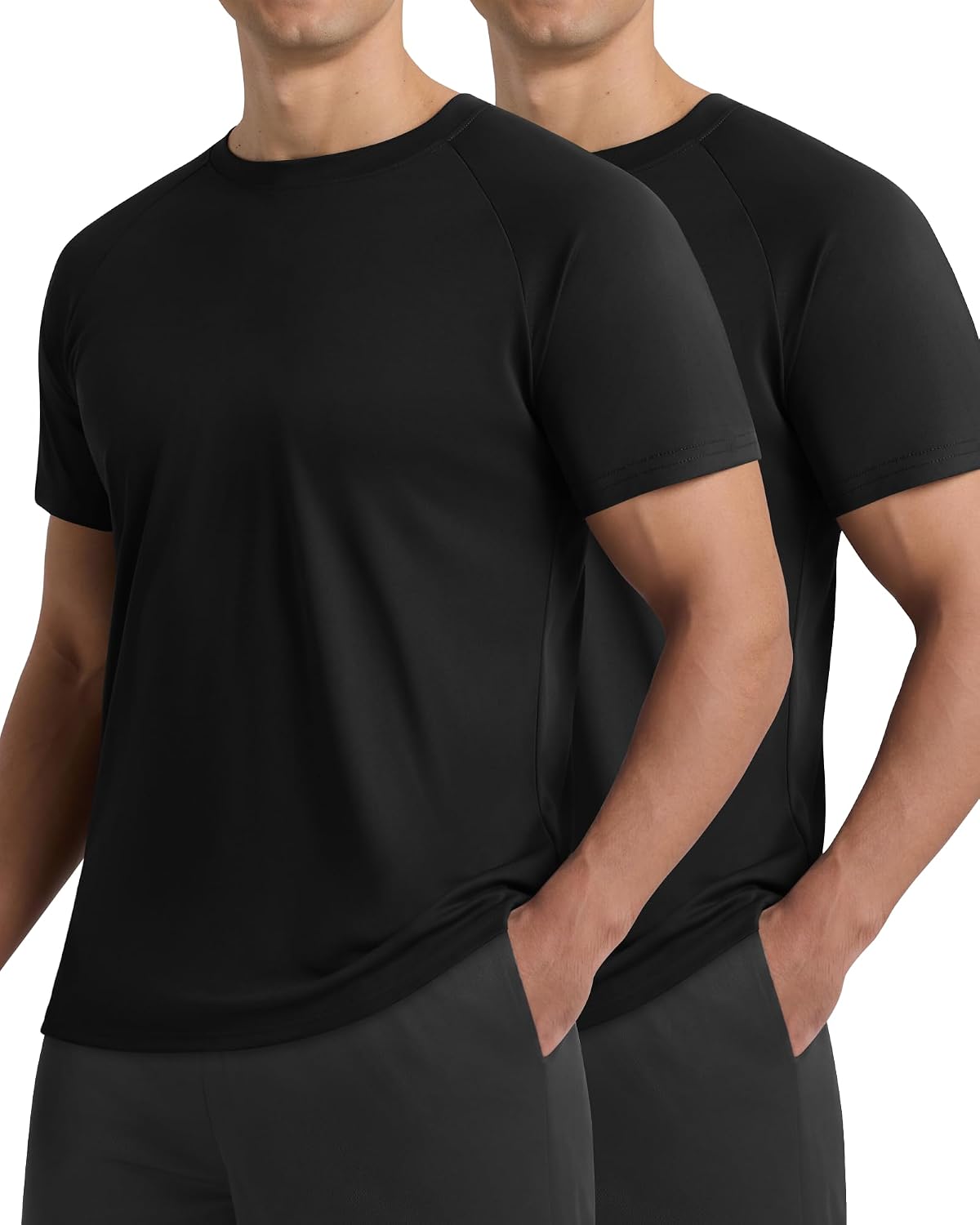 Barjneel 2 Pack Workout Shirts for Men – Black Only $19.99 at Amazon
