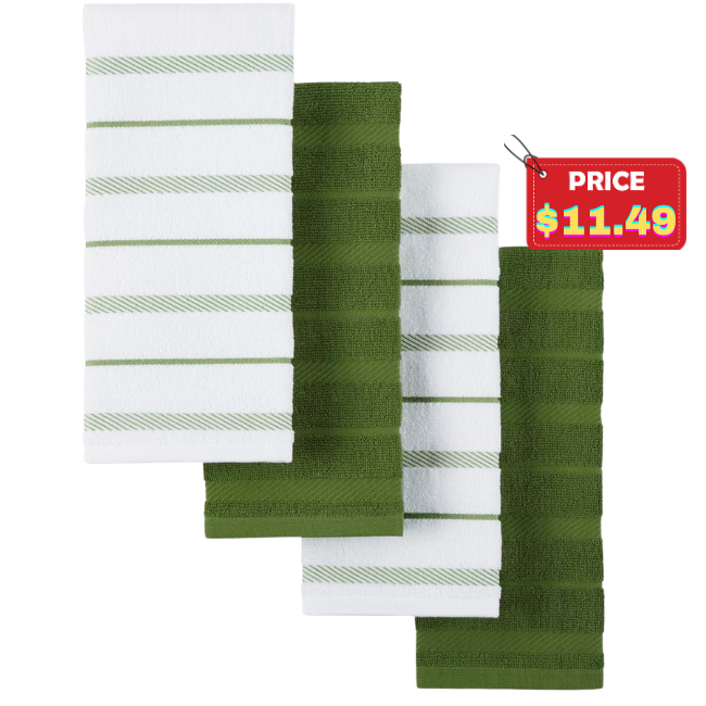 KitchenAid Albany Kitchen Towel 4-Pack Set Deal: Save 62% at Amazon
