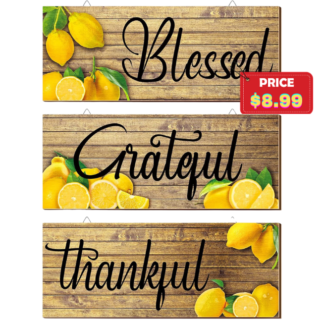 3 Pieces Lemon Wall Decor Deal: Save 5% at Amazon