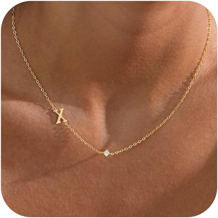 Hayopi Gold Letter Necklace for Women,14K Gold Only $9.99 at Amazon