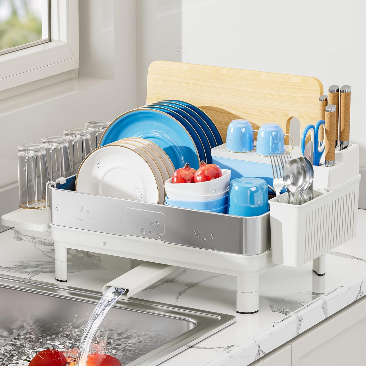Ewaiira Dish Drying Rack, 304 Stainless Steel Only $63.99 at Amazon