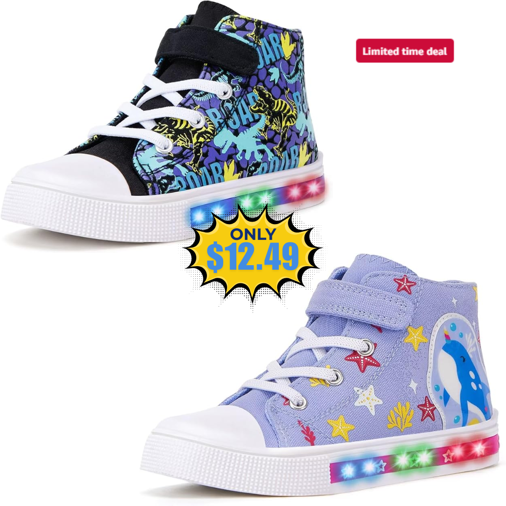 FUNCOO PLUS Kids Light Up Shoes Deal: Save 50% at Amazon