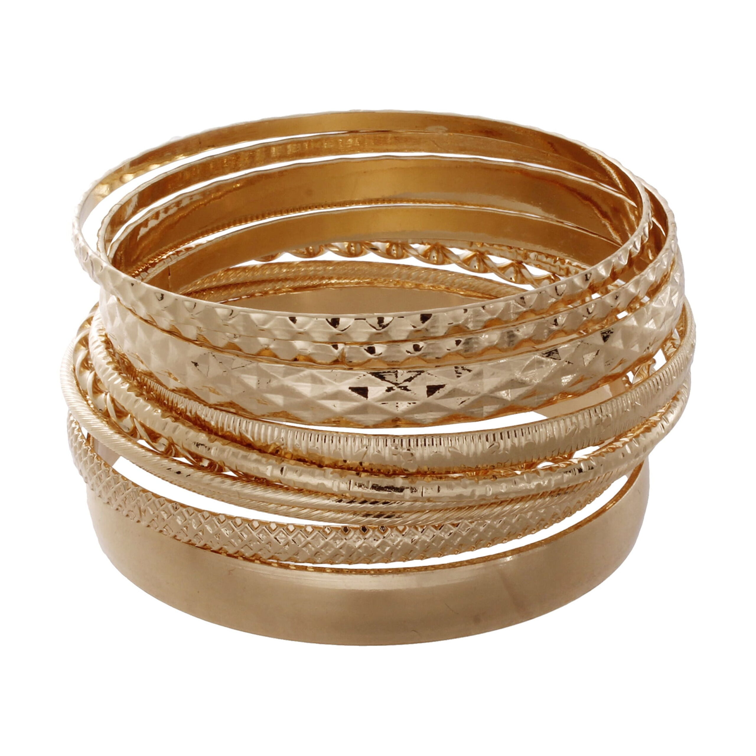 Textured Gold-Tone Bangle Bracelets Deal at Walmart: Save at Walmart
