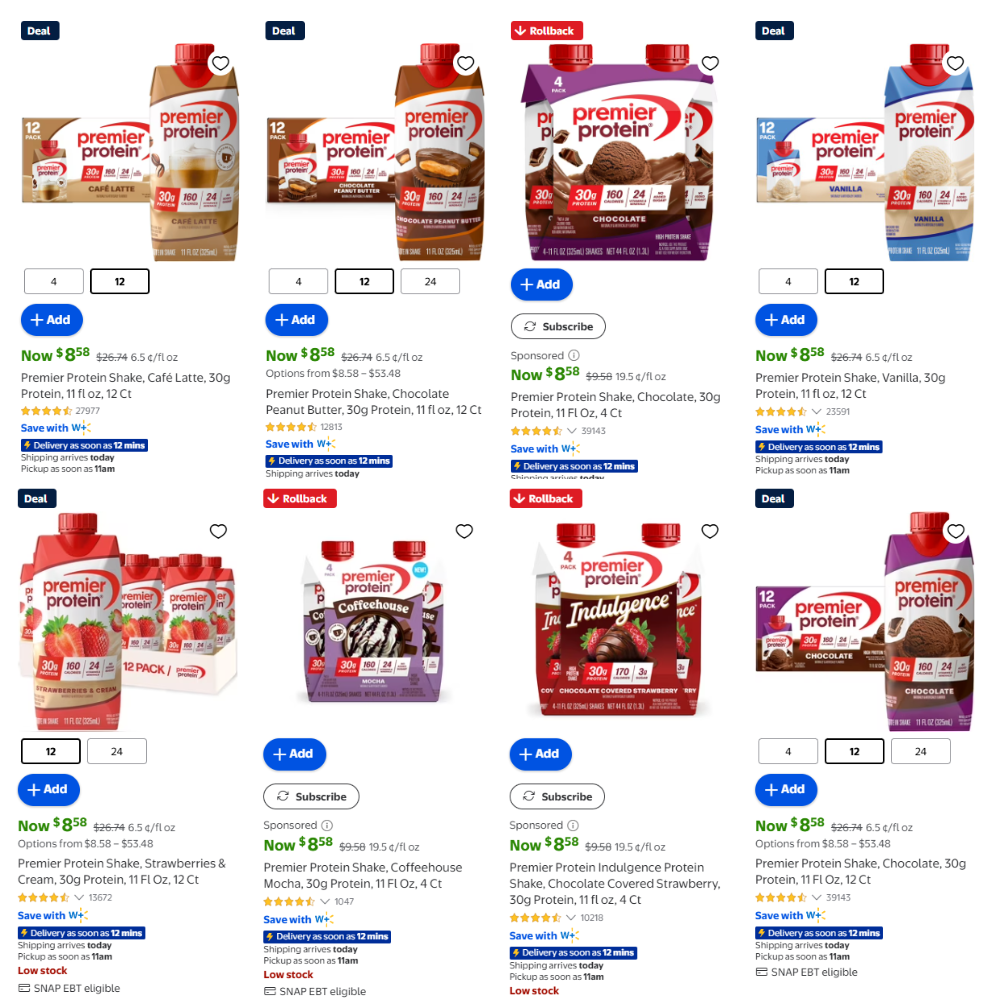 Premier Protein Shake Deal at Walmart: Save $18.24
